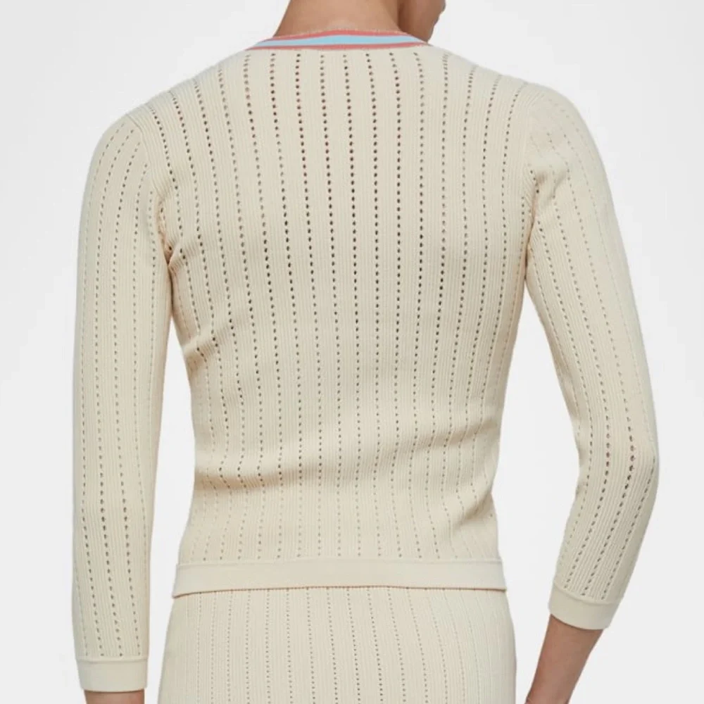 L'Agence Irvin Pointelle Cardigan NWOT